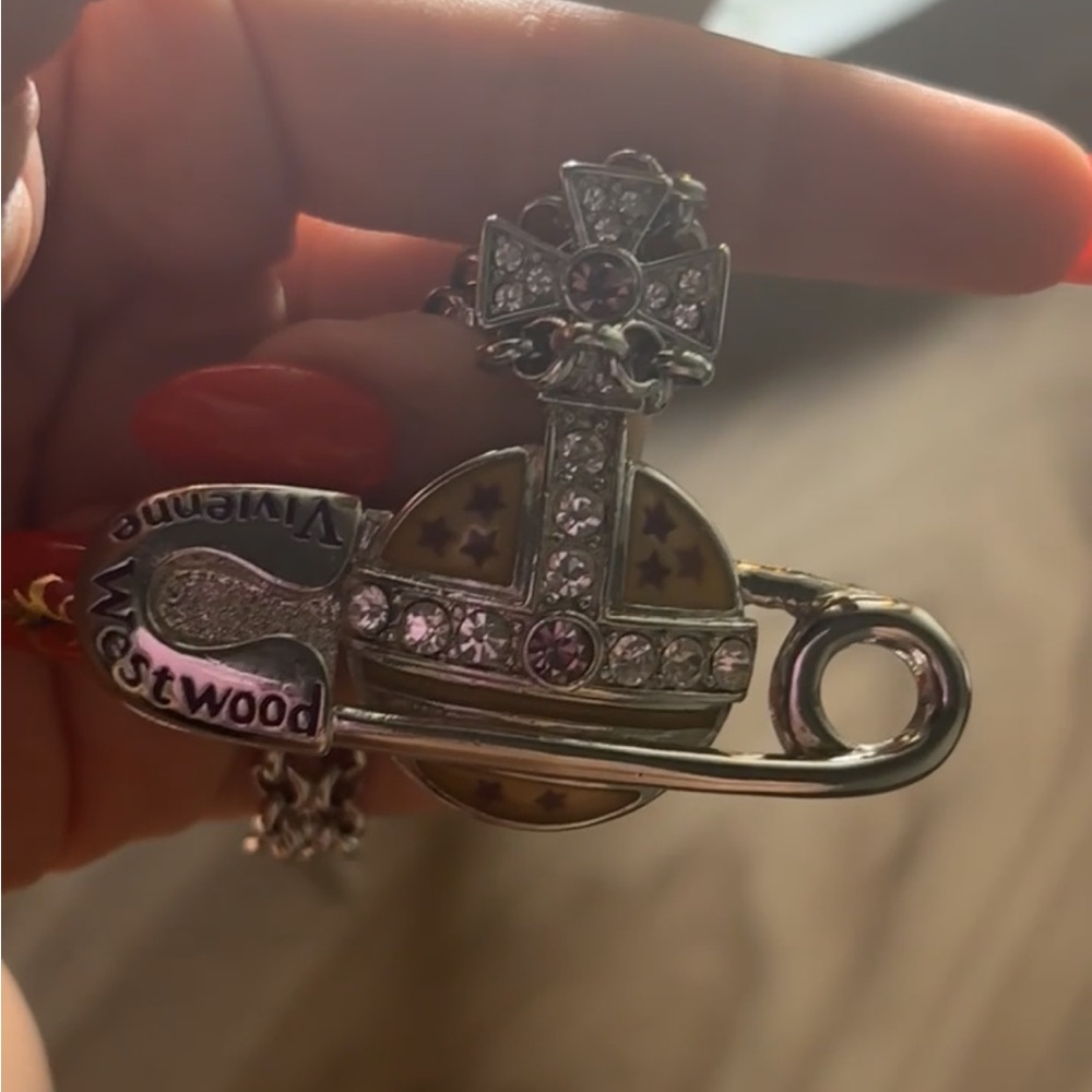 Vivienne Westwood silver Chain Necklace with Cross Pendant